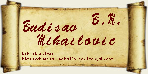Budisav Mihailović vizit kartica